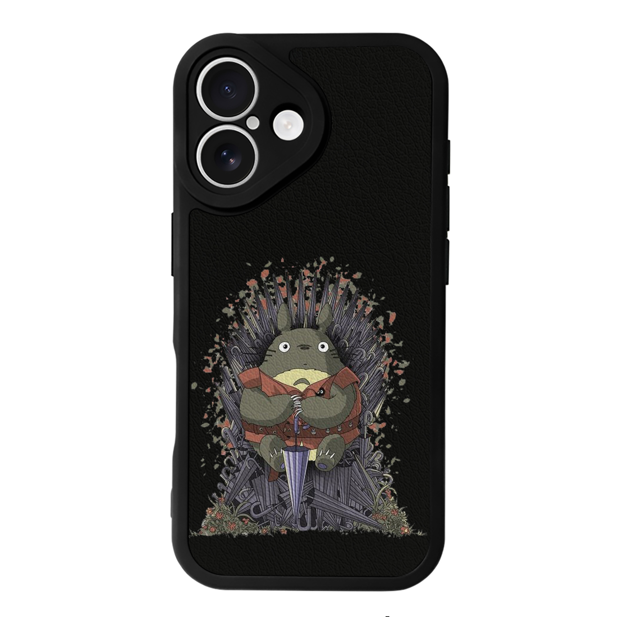 （画像用） となりのトトロ 草壁メイ 草壁サツキ My Neighbor Totoro Satsuki Kusakabe Mei Kusakabe 【iPhone 16シリーズ対応】シリコンスマホケース（レザー調） 材質：シリコン